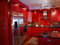 Cuisine rouge (105 photos à l'intérieur). La combinaison de couleurs vives dans la cuisine.